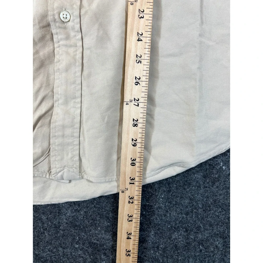 Polo Ralph Lauren Button Down Shirt Mens Large Beige Long Sleeve Minimalist